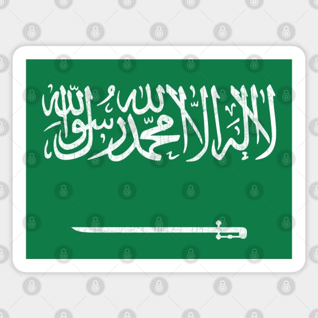 Saudi Arabia Faded Style Flag Design Sticker by DankFutura